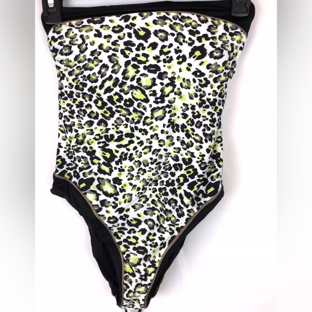 Soluna Swim In The Wild Bandeau One Piece Swimsuit Womens Size Small